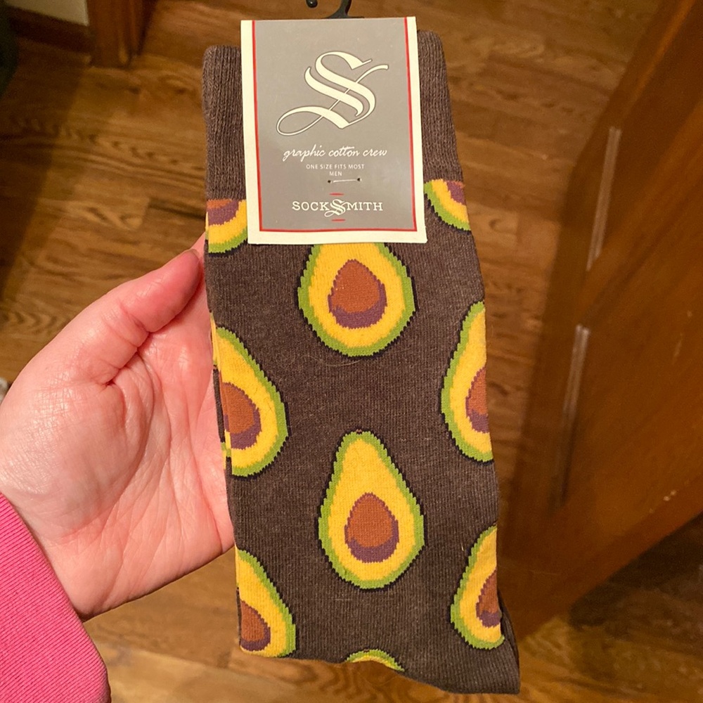 NWT Socksmith avocado mens socks